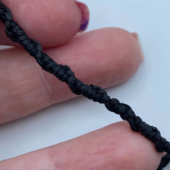 Labradorite Macramé Celine Floral Mandala Brass Boho Necklace - Picture 6 of 9